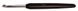 30811 Крючок алюмінієвий з чорною ручкою та срібним наконечником KnitPro, 2.00 мм 17398 фото 1