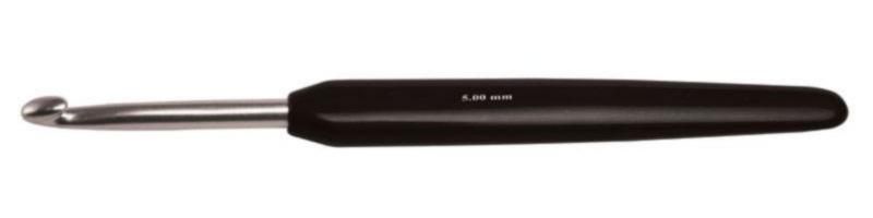 30811 Крючок алюмінієвий з чорною ручкою та срібним наконечником KnitPro, 2.00 мм 17398 фото