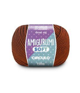 7529 AMIGURUMI SOFT пряжа (55% акрил, 45% бавовна, 65гр. 150м. ), коричневий 1075872 фото
