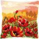 PN-0157583 Набір для вишивання хрестом (подушка) Vervaco Poppy Meadow "Маковий луг" 1071858 фото 1