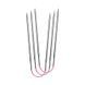 180-2 (30см/3,25мм) Трійка гнучких спиць для в'язання шкарпет./латунь біла бронза з плас.кабел, Addi