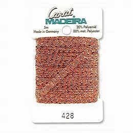 428/9724 Декоративна металізована тасьма Carat Madeira 4 мм*5м 21847 фото