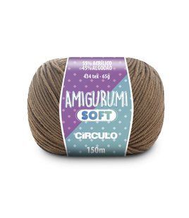 7625 AMIGURUMI SOFT пряжа (55% акрил, 45% бавовна, 65гр. 150м. ), коричневий 1075866 фото