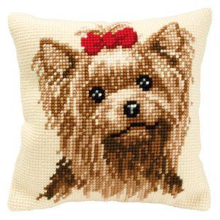 PN-0008538 Набір для вишивання хрестом (подушка) Vervaco Yorkshire Terrier "Йоркширський тер'єр" 1060310 фото