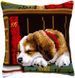 PN-0148118 Набір для вишивання хрестом (подушка) Vervaco Dog sleeping on bookshelf "Собака, що спить на книжній полиці" 1064425 фото 1