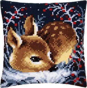 PN-0158266 Набір для вишивання хрестом (подушка) Vervaco Little deer "Маленький олень" 1064414 фото