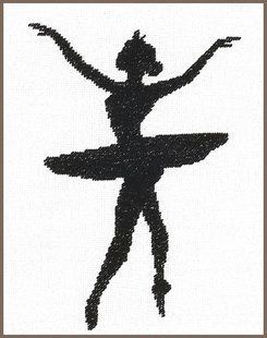 PN-0008133 Набір для вишивки хрестом LanArte Ballet silhouette III "Балет силует III" 1071854 фото