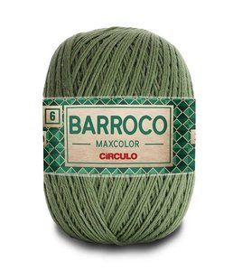 5718 BARROCO MAXCOLOR 6 пряжа (100% бавовна, 200гр. 226м. 6 мот. в уп.), зелений 1076560 фото