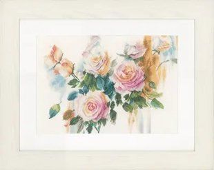 PN-0151017 Набір для вишивки хрестом LanArte Pink Roses Bouquet "Букет рожевих троянд" 1061910 фото
