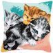 PN-0165781 Набір для вишивання хрестом (подушка) Vervaco Cute kittens "Милі кошенята"