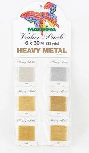 9701 HeavyMetall №40 6 карток х 30 м блискучі нитки для вишивання (Value Packs) 1062003 фото