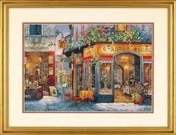 35224 Набір для вишивання хрестом DIMENSIONS European Bistro "Європейське бістро" 1064172 фото