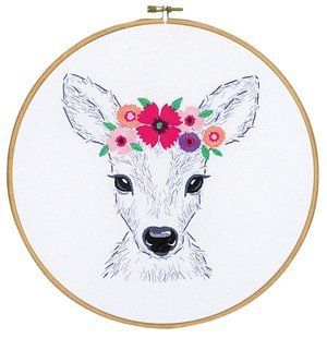 PN-0170263 Набір для вишивання Deer with flowers Олень з квітами Vervaco 1070588 фото