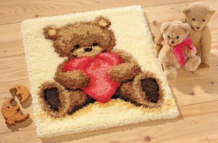 PN-0011093 Набір для вишивання килимка Vervaco серія Popcorn the Bear I love you "З любов'ю" 1068435 фото