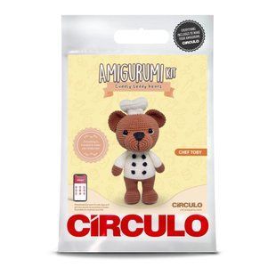 2 AMIGURUMI KIT - CUDDLY TEDDY BEARS Chef_Toby (100% бавовна) 1078297 фото