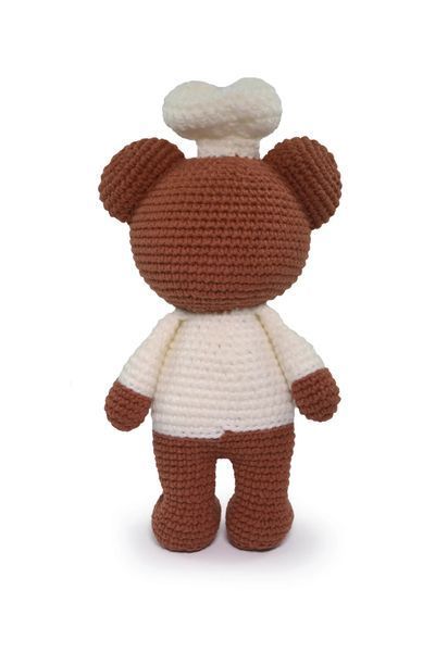 2 AMIGURUMI KIT - CUDDLY TEDDY BEARS Chef_Toby (100% бавовна) 1078297 фото