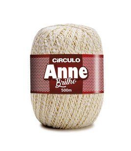 8176 ANNE BRILHO пряжа (96%мерс.бавовна, 4% метал, 150гр. 500м. ), молочний 1076177 фото