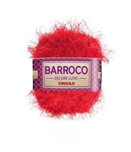 305 BARROCO DECORE LUXO пряжа (53% бавовна, 47% поліестер, 280гр. 180м. ), червоний 1075712 фото