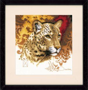 PN-0021225 Набір для вишивки хрестом LanArte Leopard "Леопард" 1068166 фото