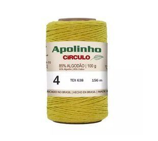 1660 APOLINHO 4 пряжа (85% бавовна , 15%інші волокна 100гр. 152м.), жовтий 1077961 фото