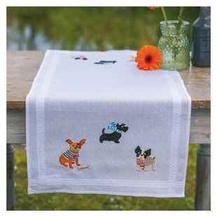 PN-0199283 Набір для вишивання хрест (доріжка) Vervaco, DOGGIES 40х100, Собаки 1077257 фото