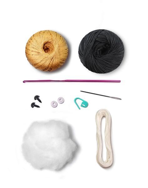 11 AMIGURUMI KIT - ANIMAL BALL, Тигр (100% бавовна) 1078301 фото