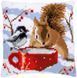 PN-0163871 Набір для вишивання хрестом (подушка) Vervaco Squirrel and tit "Білка та синиця"