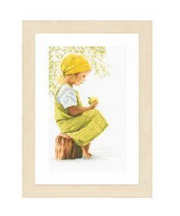 PN-0021213 Набір для вишивки хрестом LanArte Girl with Apple "Дівчинка з яблуком" 1061896 фото