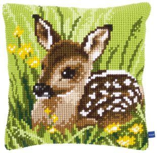 PN-0150673 Набір для вишивання хрестом (подушка) Vervaco Little deer "Маленькій олень" 1070618 фото