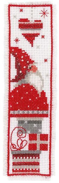 PN-0165984 Набір для вишивання хрестом (закладка) Vervaco Christmas gnomes "Рождественские гномы" 1070659 фото
