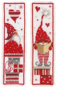 PN-0165984 Набір для вишивання хрестом (закладка) Vervaco Christmas gnomes "Рождественские гномы" 1070659 фото