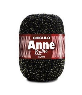 8990 ANNE BRILHO пряжа(96%мерс.бавовна, 4% метал, 150гр. 500м. ), чорний 1076184 фото