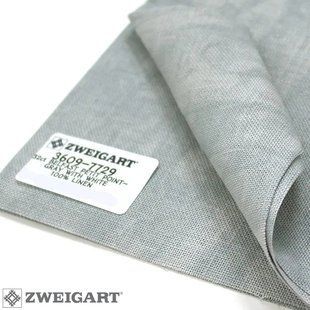3609/7729 Vintage Belfast Linen 32 (ширина 140см) вінтажний сірий, канва Zweigart 15406 фото