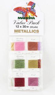 9700 Metallics №40 12 карток х 30 м блискучі нитки для вишивання (Value Packs) 1062002 фото