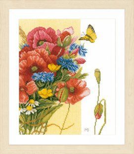 PN-0144524 Набір для вишивки хрестом LanArte Poppies "Маки" 1070663 фото