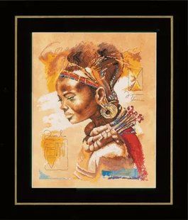 PN-0008009 Набір для вишивки хрестом LanArte African Woman "Африканська дівчина" 1061871 фото