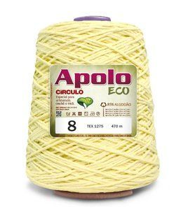 1074 APOLO ECO 8 пряжа (85% бавовна, 15% волокна, 600гр, 457м 1шт), ЖОВТИЙ ДИТЯЧИЙ 1075502 фото