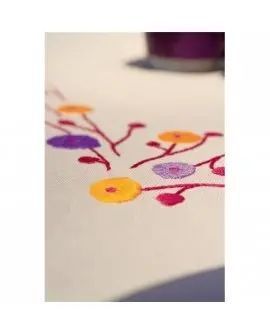 PN-0156524 Набір для вишивання гладдю (скатертина) Vervaco Playful Flowers "Забавні квіти" 1060417 фото