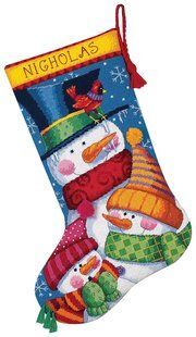 72-109139 Набір для вишивання (гобелен) DIMENSIONS Freezing Season. Stocking "Льодовий сезон. Панчоха" 1065447 фото