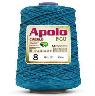 2194 APOLO ECO 8 пряжа (85% бавовна, 15% волокна, 600гр, 457м 1шт),синій 1081351 фото