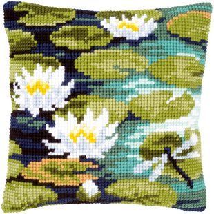 PN-0148217 Набір для вишивання хрестом (подушка) Vervaco Water lilies "Водяні кувшівки" 1068450 фото