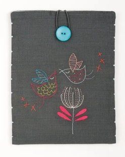 PN-0156733 Набір для вишивання гладдю Vervaco Чохол для планшета Stylized birds "Стилізовані птахи" 1062789 фото