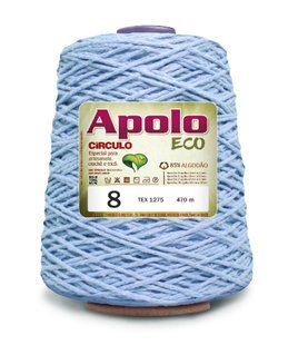 2373 APOLO ECO 8 пряжа (85% бавовна, 15% волокна, 600гр, 457м 1шт), БЛАКИТНИЙ ДИТЯЧИЙ 1075504 фото