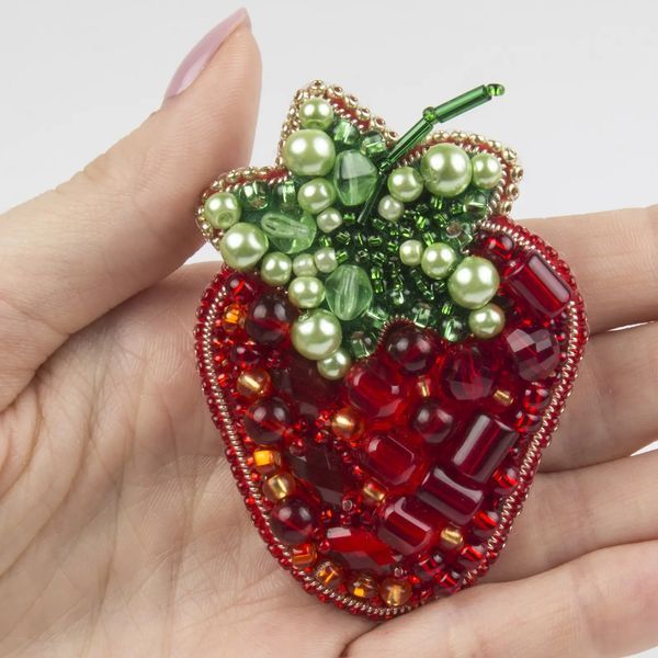 БП-295 Набір для виготовлення брошки Crystal Art "Полуниця" 1071531 фото
