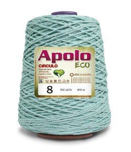 5276 APOLO ECO 8 пряжа (85% бавовна, 15% волокна, 600гр, 457м 1шт), блакитний 1075506 фото