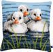 PN-0155206 Набір для вишивання хрестом (подушка) Vervaco Ducklings in the water "Каченята у воді"