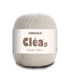 8176 CLEA 5 пряжа(100% Mers. cotton, 151 gr. 750 m. 6 mot. in a pack), молочний 1076227 фото