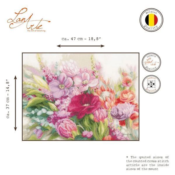 PN-0205167 Набір для вишивання лічильний хрест Lanarte Яскраві квіти 1081313 фото