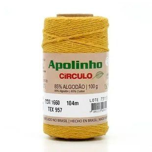 1660 APOLINHO 6 пряжа (85% бавовна , 15%інші волокна 100гр. 104м.), жовтий 1077972 фото