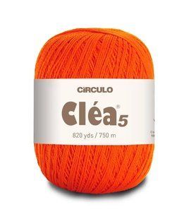 4445 CLEA 5 пряжа(100% мерс.бавовна, 151гр. 750м. ), жовтогарячий 1076243 фото